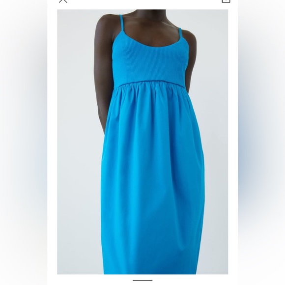 Zara DRESS WITH RIBBED TRIM - Picture 4 of 8